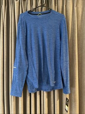 Men's Long-Sleeve Performance Tee - Blue
